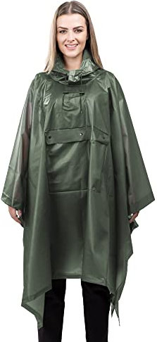 Navaris Regenponcho Fahrradponcho Regencape - Poncho für Fahrrad Regen - Fahrradregencape Cape inkl. Aufbewahrungstasche - Unisex - wasserdicht