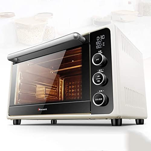 Mini hornos Horno de horneado inteligente de esmalte para uso doméstico, horno eléctrico de gran capacidad de 32 l, horno pequeño de tubo de calentamiento de acero inoxidable, horno eléctrico de 1600
