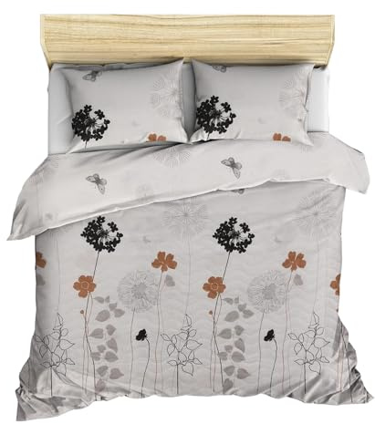 WELL HOME MOBILIARIO & DECORACIÓN Edredón Acolchado 250x200 Blanco Gris Negro marrón