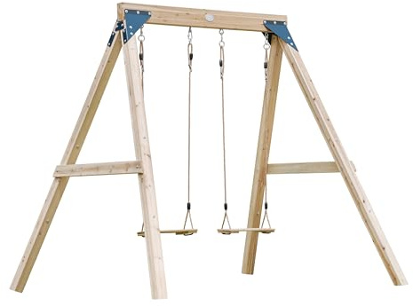 AXI Yuna Brown Altalena doppia in legno Marrone - Legno FSC - Altalena da Giardino con 2 seggiolini in legno - Altalena Legno - Garanzia di 10 anni