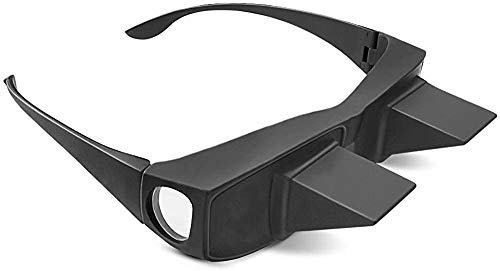 Prism Glass Lazy Glasses for Reading While Laying Down, 90 Degree Glasses Mirror, Laying Down Glasses, Lazy Readers, Neck Back Shoulder Pain Strain Sore Relief, Watch TV in Bed, Weird Gifts