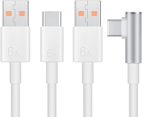 LEIBOCHAO 120W 6A Cable USB C Carga Rápida para 14 13 Lite/13, 2pcs | Carga Turbo USB Tipo C Cable Cargador para 14 13 Lite/13/13 Pro/13T 12T/12/11T 10T, Mi 10 9,mi Note 12 Pro/11 Pro/11S/12