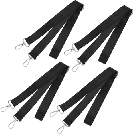 HEMOTON 4 Stück Verstellbare Elastische Beinschlaufen mit Metall Drehverschluss für Pferdedecken 150cm Beinriemen für Pferde Dehnbar und Kompatibel Silber