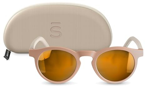 SUAVINEX, Gafas de Sol para Niñas y Niños de 3 a 8 Años, Polarizadas, Filtro UV 400, 100% Protección Rayos UVA y UVB, con Funda y Cinta de Sujeción, Flexibles y Ligeras, Redondas, Modelo 2026, Marrón