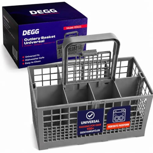 DEGG bestickkorg diskmaskin | Universell diskmaskinskorg, kompatibel med Whirlpool, LG, Miele, Samsung, Siemens, AEG, Beko, Bosch, Hisense, Hoover