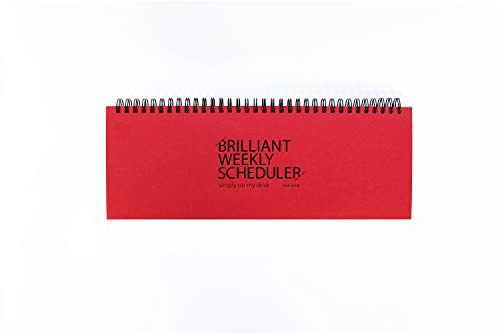PAPERIAN, Brilliant Weekly Scheduler, pianificatore settimanale senza date a spirale (lingua italiana non garantita) Red