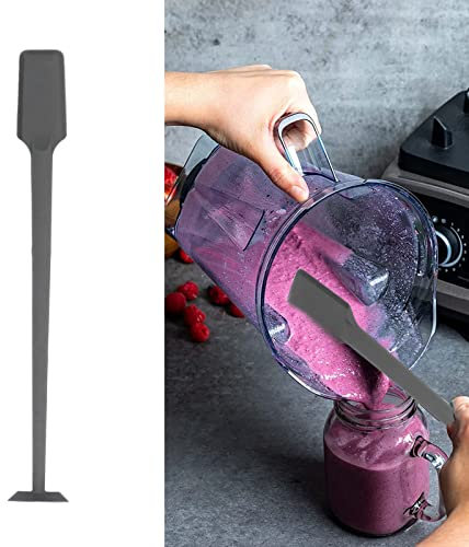 Spatola per barattoli in silicone con manico lungo, raschietto per alimenti per barattoli frullati frullatori raschietto da cucina Spatola da cucina per mescolare i cibi 36 cm