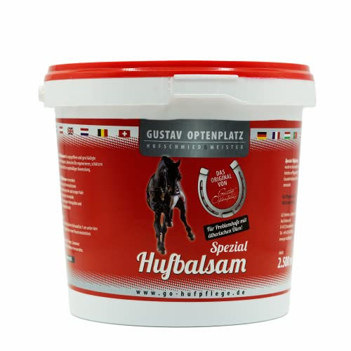 Gustav Optenplatz Hufbalsam Spezial farblos, Huffett für die tägliche Hufpflege mit pro Vitamin B5, Anti-Doping (2500ml)
