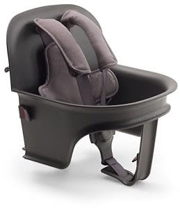 Bugaboo Giraffe Baby-Set für den Bugaboo Giraffe Hochstuhl, für Babys von 6 bis 36 Monate, mit Sitz und 5-Punkt-Sicherheitsgurt, mit einer Hand verstellbar, aus biobasiertem Plastik, Grau
