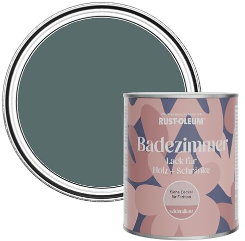 Rust-Oleum Green Moisture Resistant Bathroom Wood and Cabinet Paint in Satin Finish - Deep Sea 750ml