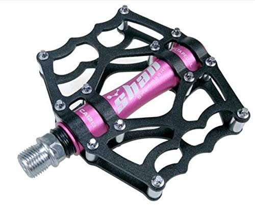 Fahrradpedale MTB Mountain Bike Pedale Aluminium-Legierung Fahrrad-Fußstütze Big Flat Ultra einen.Kreislauf.durchmachenpedal (Color : Pink)