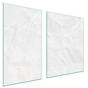 DarHaus Herdabdeckplatten Zweiteilig 100x52 cm Ceranfeld Abdeckung Glas Spritzschutz Abdeckplatte Glasplatte Herd Ceranfeldabdeckung Sand Beige Gehärtetes Glas 4 mm