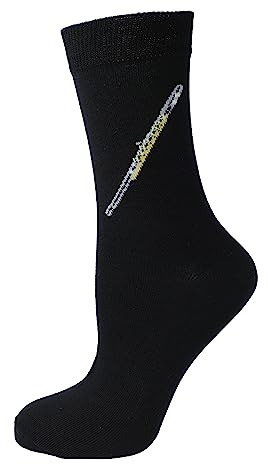 Musikboutique Musik-Socken mit eingewebter Querflöte, 1 Paar (DE/NL/SE/PL, Numerisch, 39, 42, Regular, Regular)