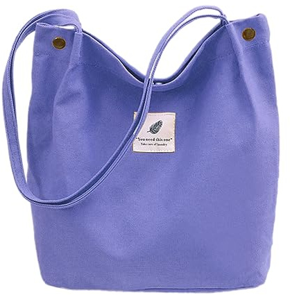 oukesin Bolso de Lona para Mujer Bolso de Hombro de Gran Capacidad,Púrpura