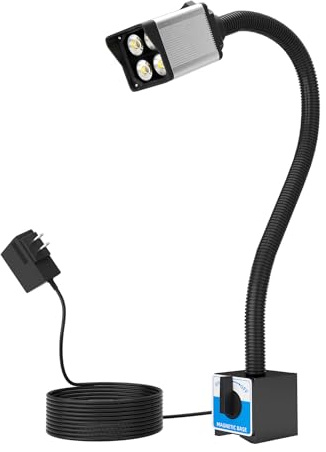 New Magnetic Work Light, 16W Magnetic Lathe Light, IP66 WaterProof Led Machine Light 1600 Lumens for CNC Machine Milling Machine, Drill Press Lighting