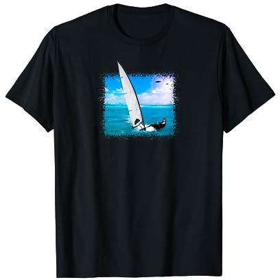 Optimist Schlauchboot Segelboot Liebhaber Laser Segeln T-Shirt