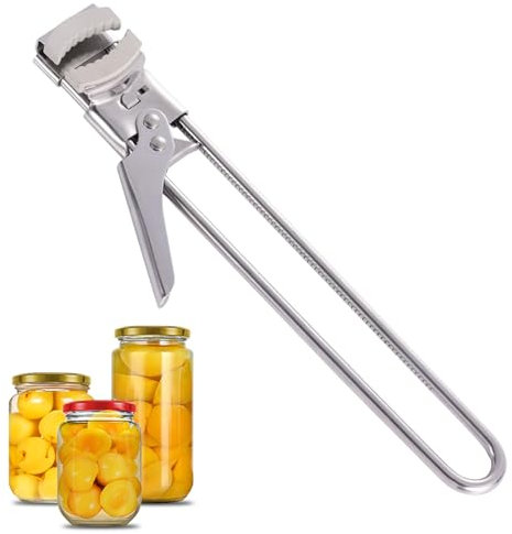 Jar Opener, Adjustable Stainless Steelcan Can Opener lid Opener for Jars and Bottles, Jar and Bottle Opener for Weak Hands, Arthritis, Seniors Kitchen Gadgets