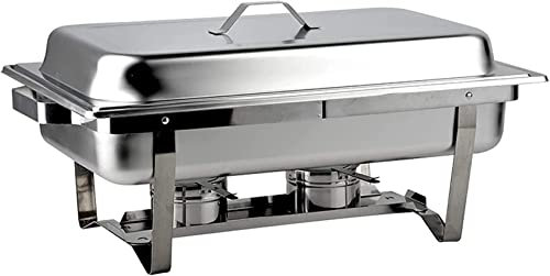 Food Warmer, Chafing Dish 9L Stainless Steel Chafing Dish Set Buffet Catering Warmer Set, Rectangle Chafing Dish for Party