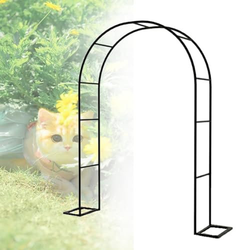 Rosenbogen, Gartenbogen Metall Wide 80-350cm, Pergola Rankhilfe Rankbogen Hochzeitsbogen Gartenbogen für Kletterpflanzen, Torbogen für Garten & Hochzeit (Size : W140 X H230cm)