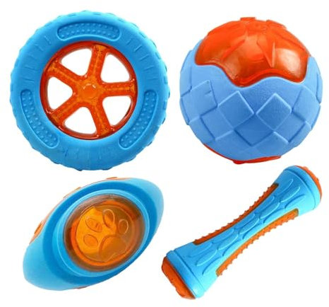 Qutalmi 4 Wasserspielzeug Hund Schwimmend Pool, Quietschendes Interaktives Hundespielzeug Aus Fürs Wasser Pool, Hundespielzeug Für Kauer, Große Hunde, Apportieren, Spielen