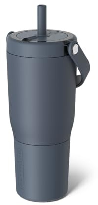 BrüMate Resa 750ml Tumbler with Straw and Lid, Water Bottle with Handle | 100% Leakproof, Insulated Metal Cup, Stainless Steel Travel Gym Mug, 25oz, Keeps Drinks Ice-Cold All Day, (Nightfall Blue)