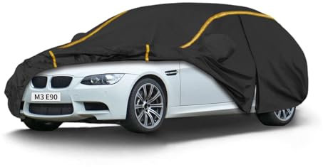 wasserdichte Autoabdeckung für BMW M3 E90/E93/F80/G80/G81 Sedan, Cabriolet, Estate | 100% Wasserdicht, Auto Abdeckung für Vollgarage Regen Sonne Staub UV Schutz | Maßgeschneidert Und Langlebig(Colo