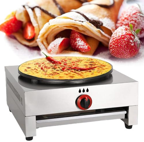 Eastnmythet Sartén para Hacer Crepes, 40 Cm/16 Pulgadas, Antiadherente, Plancha para Panqueques, Sartén para Tortillas, Máquina para Hacer Tortillas de Huevos, Tocino y Tortillas,Gas