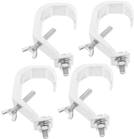BUGUUYO 4pcs Aluminum Stage Lighting Truss Clamp Hooks Lamp Clips for Dj Light Clamps Stage Lighting Equipment Accessories