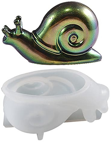 Moule en silicone 3D pour décoration de table en céramique douce avec grenouilles, lézards, escargots et escargots
