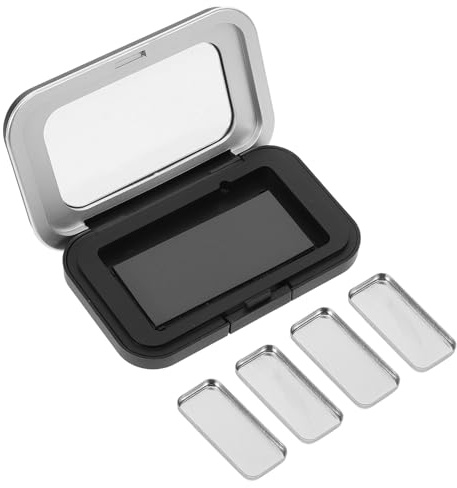 KAILIKETIY Leere Lidschattenbox s Klein Magnetisch Make up Palette Aus Robustem Kunststoff Für Rouge Lidschattenpfännchen Mit Transparentem Deckel Kompakt Zum Reisen