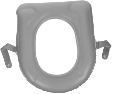 FRCOLOR Aufblasbares PVC Toilettensitzkissen mit Saugnäpfen Rutschfester Toilettensitzerhöher für Senioren Passend Leicht zu Reinigen Kompakt für Reisen und Camping