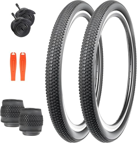 ZUKKA Set Paar Fahrradreifen 26/27.5 x 2,125 Zoll Faltbar Reifen 30 TPI Fahrrad Mantel für Rennrad, Mountainbike, E Bike, Schmutz Offroad Fahrrad