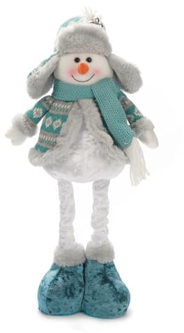Weihnachtspuppe Teleskop Plüsch Spielzeug, Weihnachten Teleskop Stehend Weihnachtspuppe,Weihnachtsmann Schneemann Elch Puppe Deko Puppe Ornamente mit Teleskopbeinen Tischdekoration Basteln Deko