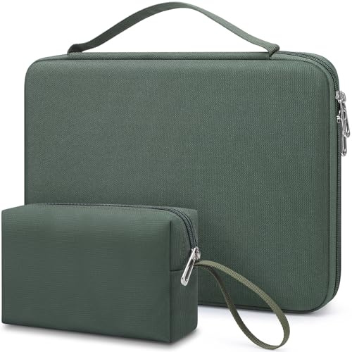 HYZUO 17-17,3 Zoll Hartschalen Laptophülle Tasche, Moosgrün | für 17 17,3 HP/Dell/ASUS/Acer/Lenovo/LG/Toshiba/MSI Gaming Laptop/Razer Blade 17/18, Laptop Schutzhülle für Männer Frauen