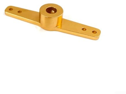 DAZZLEEX Aluminum Alloy Double Steering Rudder Tiller Arms 3.1mm/4.1mm/5.1mm Bore Sizes with Side Fixing Holes for RC Model Car and Boat Shaft Mount M2 Screw(5.1mm)