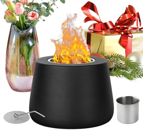 Byzieir Brasero De Table pour Decoration Et Chauffage - Sculpture Moderne Économiseuse d'Espace - Poêle Portable À Effet Feu De Table,pour Patio, Terrasse, Jardin, Salon, Camping, Balcon, Barbecue Et