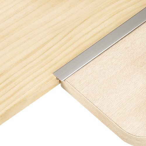 QUARKZMAN 2.9 Piedi x 0.59 Profilo A T Per Transizione Pavimenti, Bordo In Lega Di Alluminio Per Giunzione Pavimenti Laminati Piastrelle Fughe, Grigio