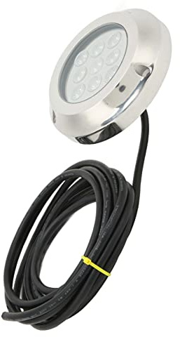aqxreight Marine-Unterwasserleuchte aus Edelstahl 316 für Yachten und Pools, IP68, Meerwasserlampe, Kuppelleuchte für Boote und Schwimmbereiche, Blaue Unterwasserbeleuchtung (RGB)