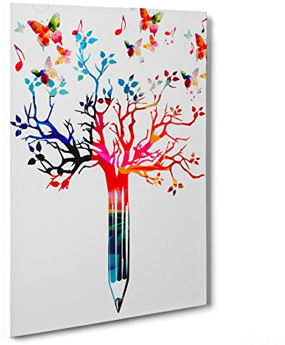 Quadro su Tela Canvas - INTELAIATO - Pronto da Appendere - creatività Idea Concept - Psicologia - Brainstorm - 30x40cm - Senza Cornice - (cod.3008)