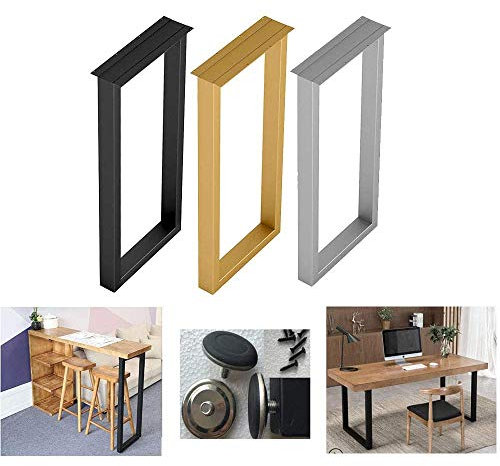 NWHJ 2 Stück Tischbeine Möbelfüße Tischkufen aus Vierkantprofilen 50 * 30 mm, Höhe 70 cm / 100 cm Tischgestell für bartisch, mit Schraube