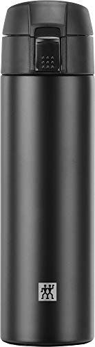 ZWILLING Thermo Thermoflasche, Reisebecher, Doppelwandisolierung, Sicherheitsverschluss, 450 ml, Höhe: 22,8 cm, Schwarz