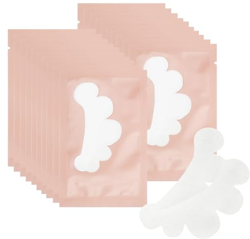 Mekupeu 100 Pairs Eye Under Gel Pads Eyelash Extensions Patches,Lash Extension Lint Free Under Hydrogel Eye Mask Pads Beauty Tools (Pink)