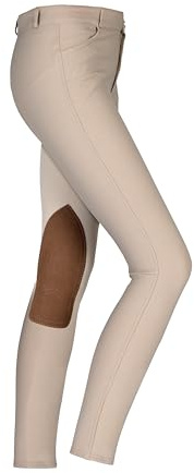 Shires Aubrion Cheshire Show Jodhpurs - Childs Tan Classic Equestrian Riding Pants 13–14 Years