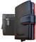 CLICCARTA Portafoglio Uomo Slim - Porta Carte di Credito, Portamonete, Portatessere, Banconote | Design Elegante, Brand Italiano, Mini Porta Carte Uomo | Portafoglio Slim Uomo e Donna - Nero Arancione