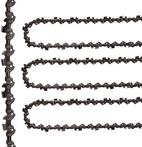 AGAKY 3 Stück Sägeketten,Sägekette 3/8,Niedrige Zugstufe,Universelles Kettensäge Kette für 34,5cm Schiene,Haben 45 Antriebsglieder,1.1mm Dicke