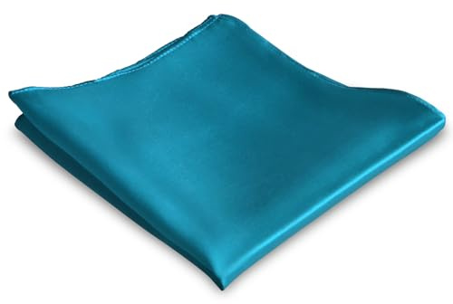 Mr.Van 100% Seide Einstecktuch für Herren, Elegant, Weiß, Weich, 35 * 35 cm, 16,5 Momme Seideneinstecktuch Einfarbig Uni