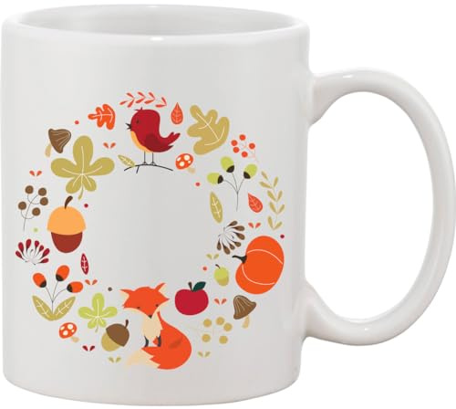Functon+ Mug en céramique Motif cercle d'automne