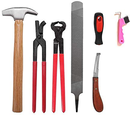 Wrobelax Kit de herramientas para cortar pezuñas de caballo, cortador profesional de pezuña para caballos y pezuñas de metal, tijeras de podar equinos para caballos