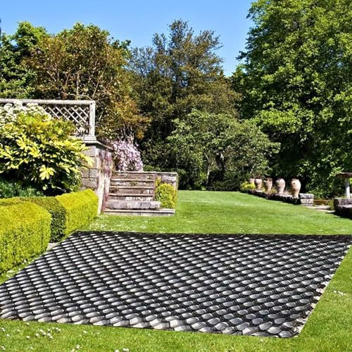 RTOWERM Stabilisateur Gravier Grille de sol Geocell de 2 pouces, grille de gravier de sol HDPE Geogrid, allée de géogrille, système de pavé perméable Grille de stabilisation du sol Pavés perméables Ge