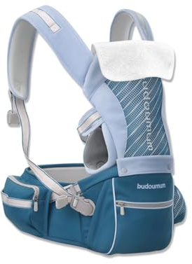 SONARIN 3 en 1 Ajustable Mochila Portabebés con Asiento de Cadera,Portabebé Multifuncional Ergonómico Portador de Bebé Multiposición para Recién Nacidos 0-36 Meses(Azul)
